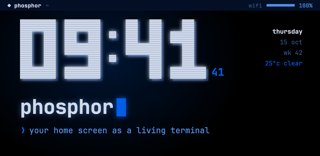 Phosphor and Hyprtile: two Android launchers I built, one a CRT terminal and one a tiling desktop